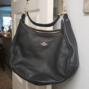 Coach Pebbled Leather Harley Hobo Shoulder Purse